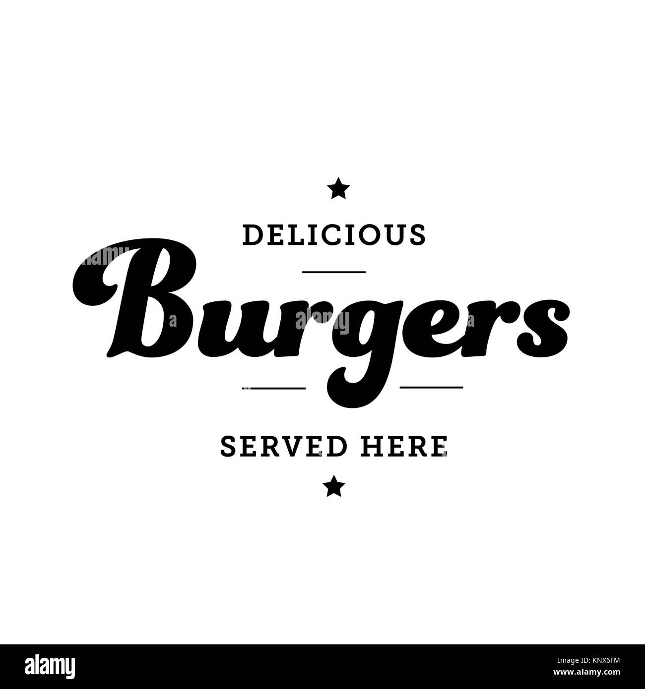 Burger vintage sign stamp Stock Vector