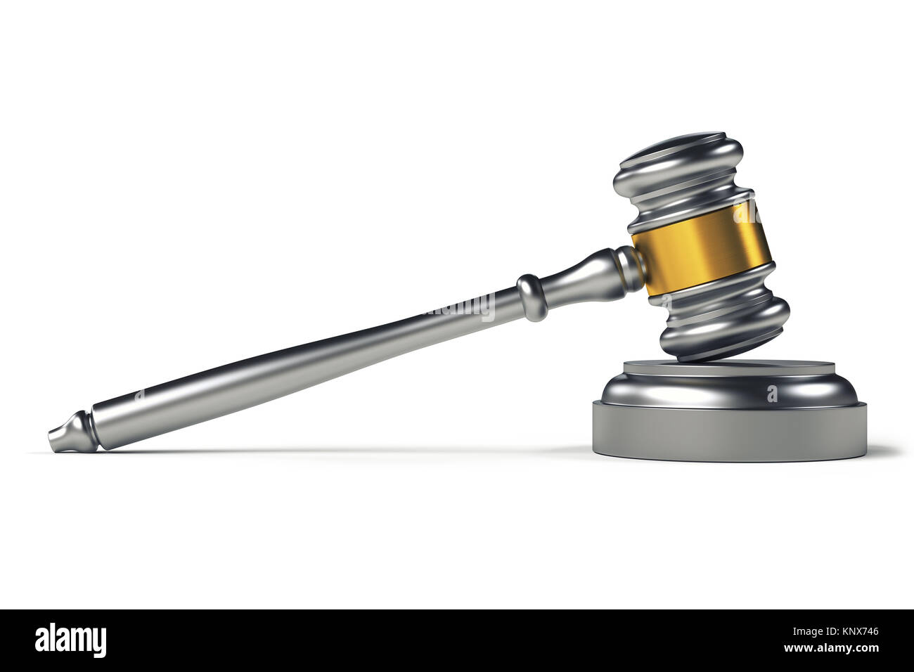 Judge metal gavel isolated on white background Stock Photo Alamy