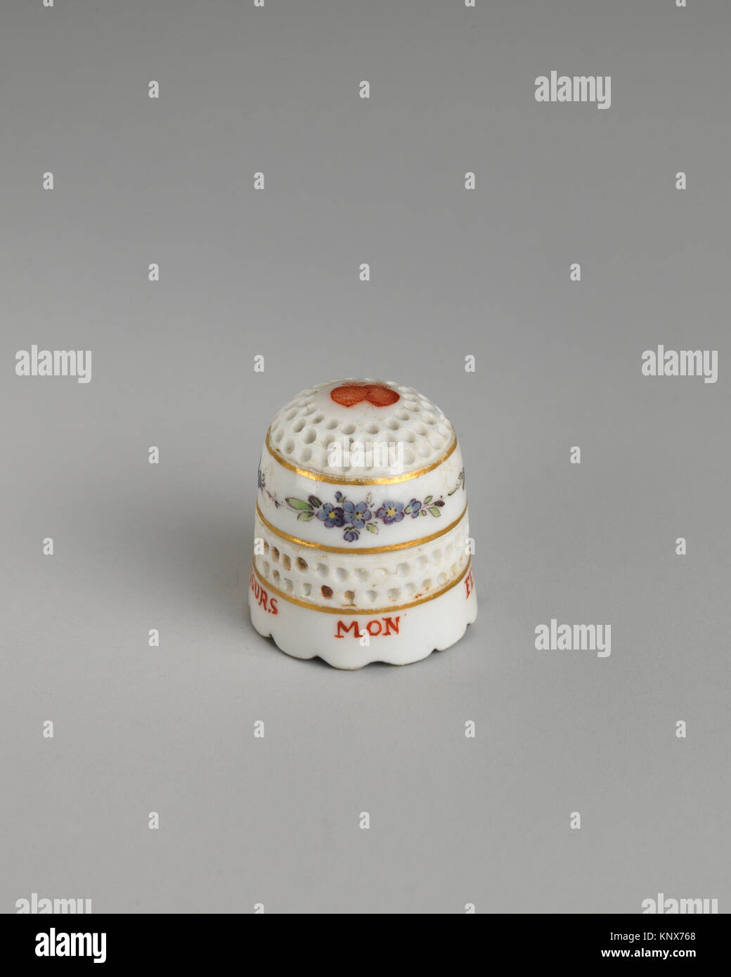 Thimble. Date ca. 1760; Culture French; Medium Softpaste porcelain