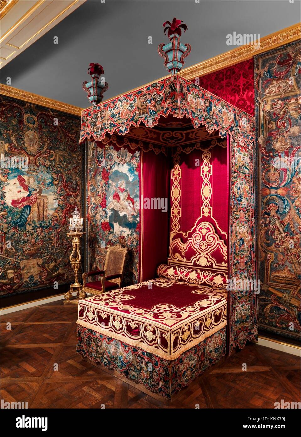 Bed valances and side curtains. Date ca. 1700; Culture French; Medium