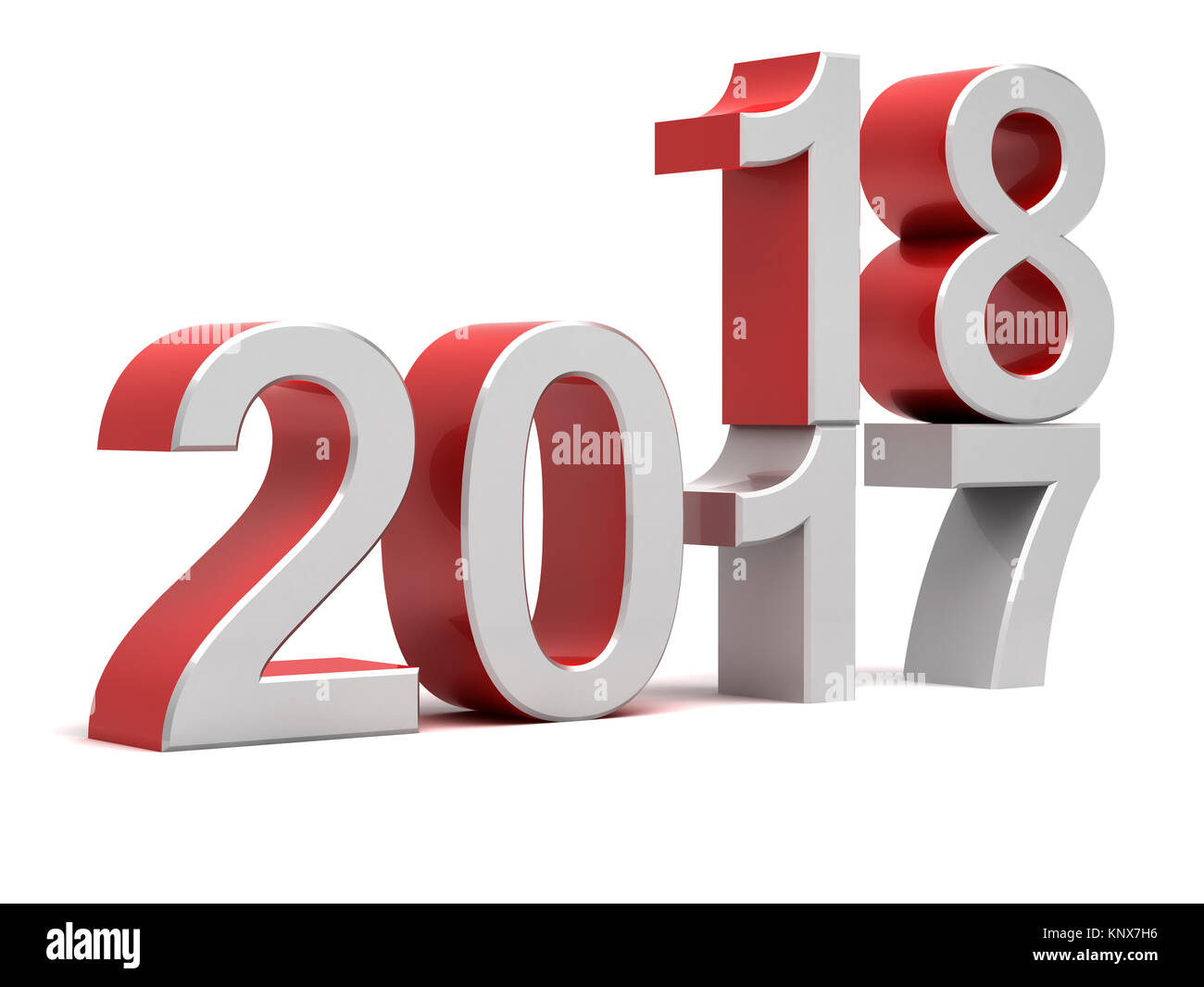 2017 2018 New year change concept Stock Photo