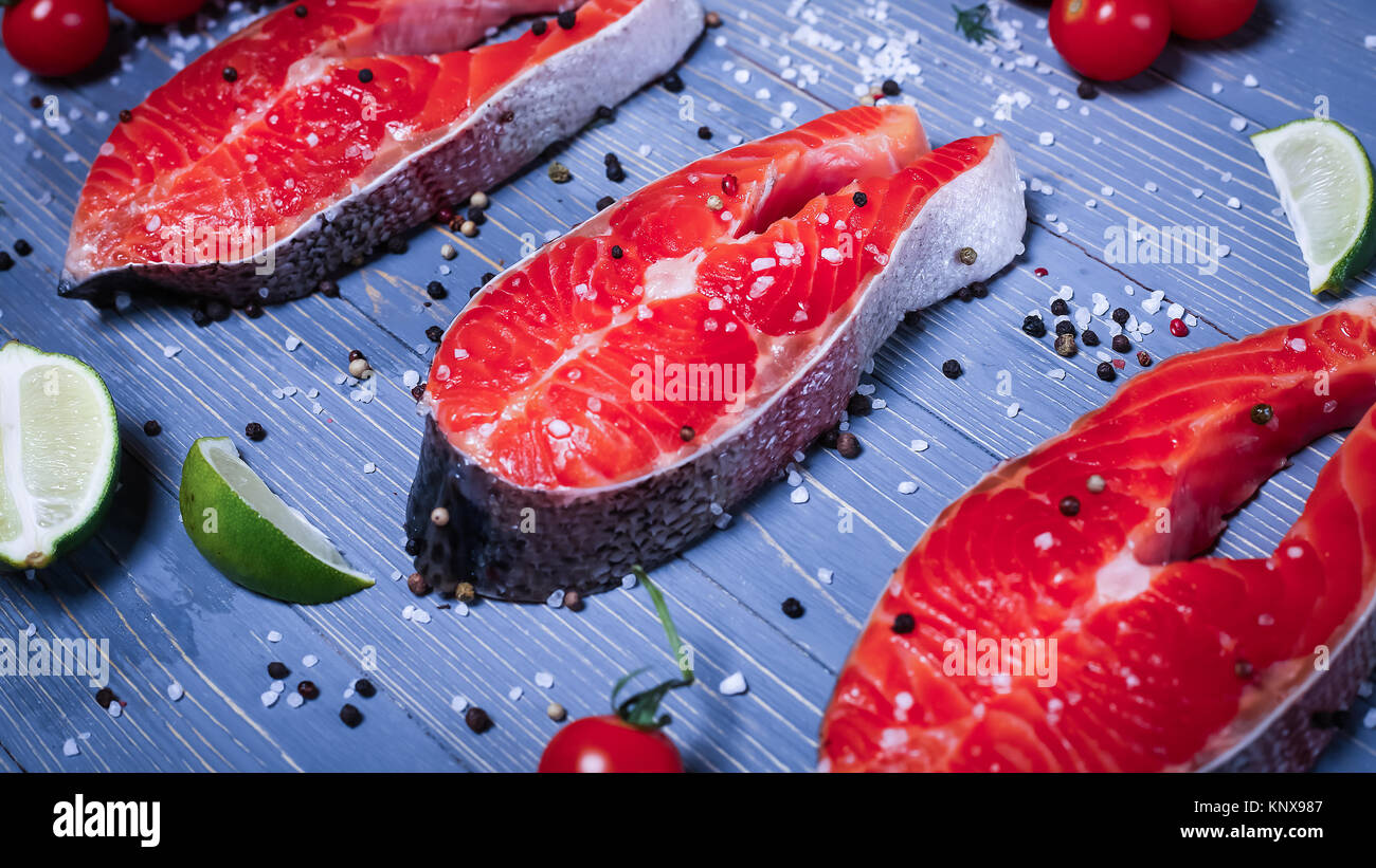Fish sliced on the table for meals Stock Photo - Alamy