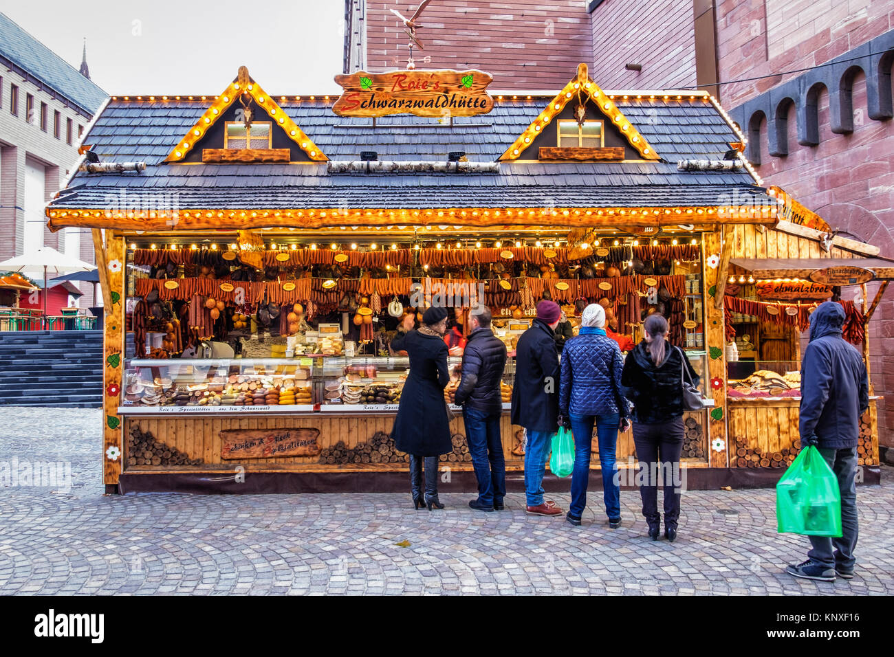 Frankfurt,Germany. Traditional German Market stall on Römerberg selling