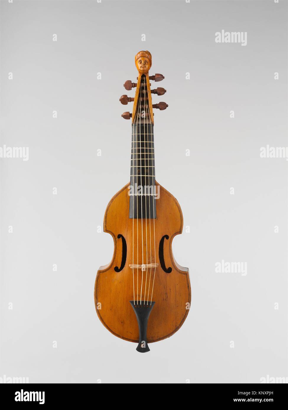 Treble Viol. Maker: Cabroly (Italian (active France), Toulouse, France, active ca. 1730-1749); Date: 1730; Geography: Toulouse, France; Culture: Stock Photo