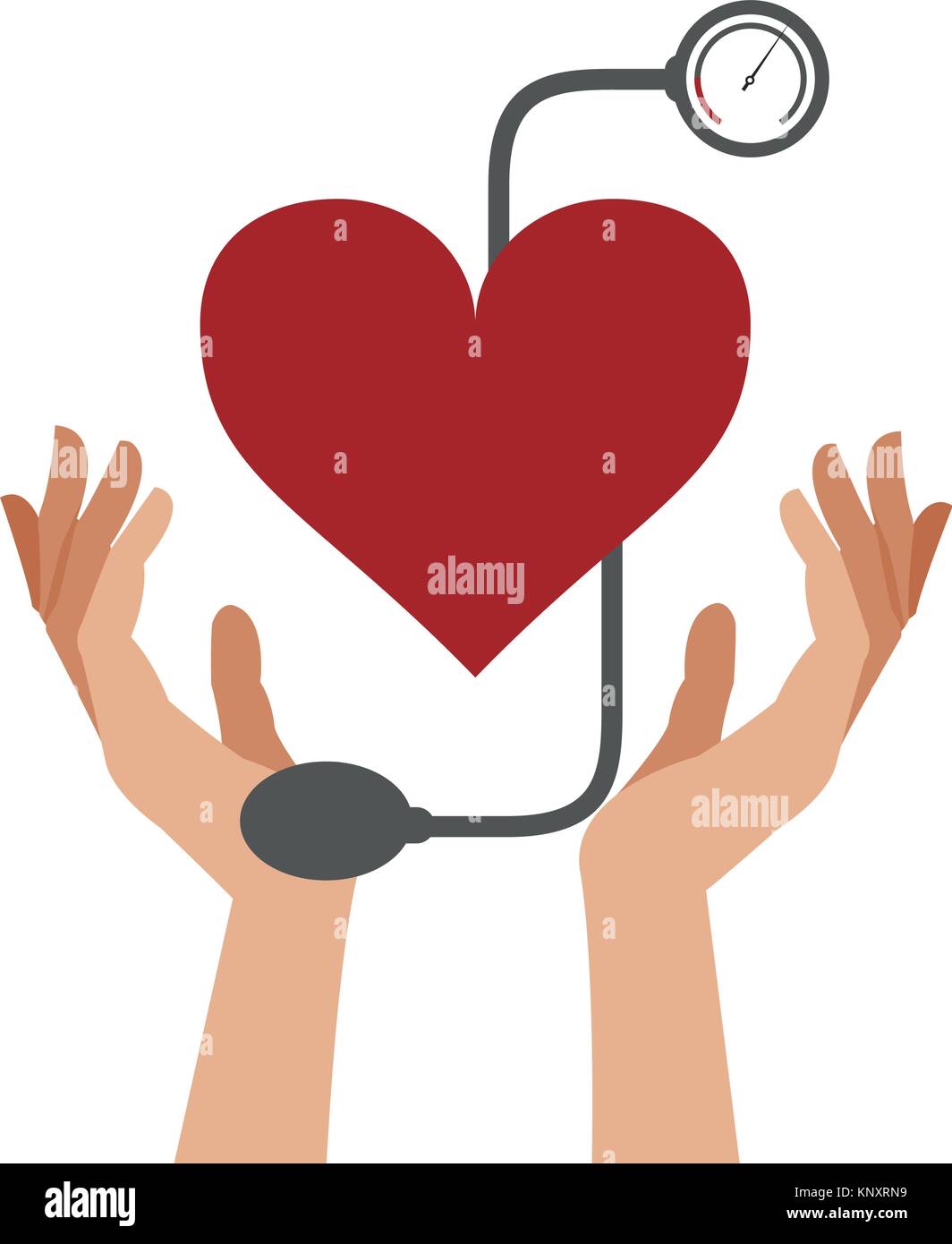 Hand holding Blood pressure cuff icon vector illustration graphic