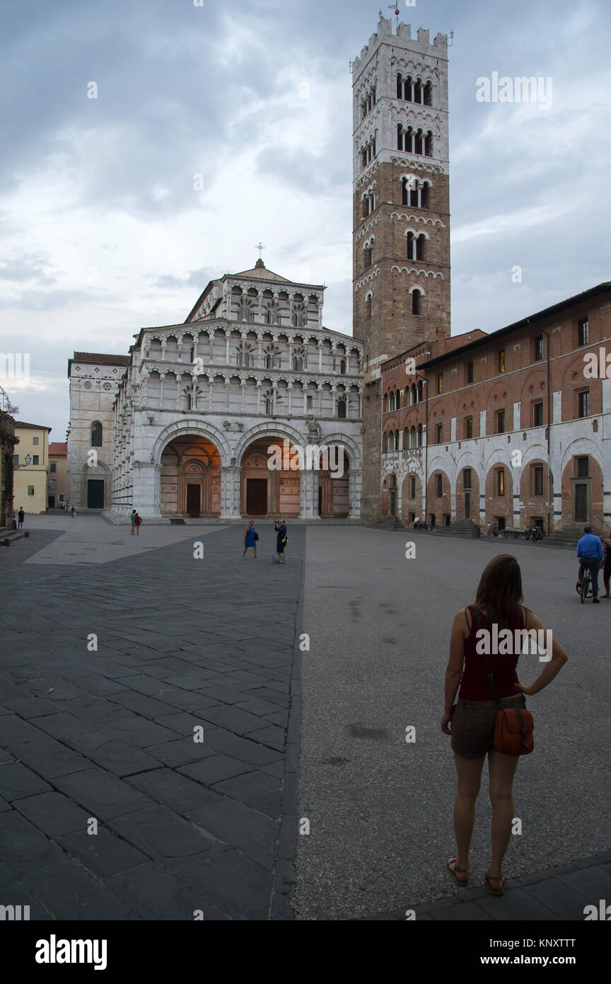 Gothic Cattedrale di San Martino (Cathedral of Saint Martin) in Historic Centre of Lucca, Tuscany, Italy. 31 August 2017 © Wojciech Strozyk / Alamy St Stock Photo