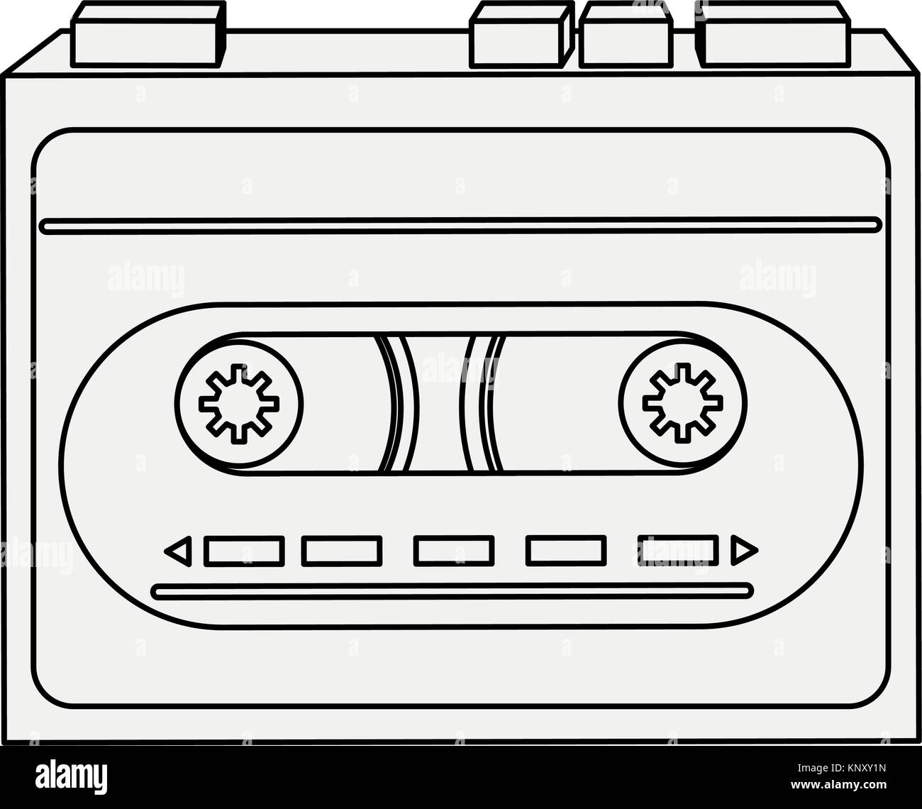 Old cassette recorder Stock Vector Image & Art - Alamy