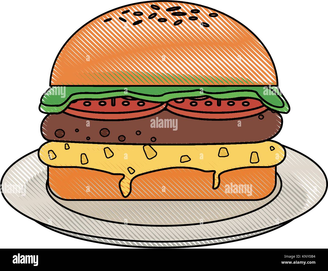 Hamburger fast food Stock Vector Image & Art - Alamy