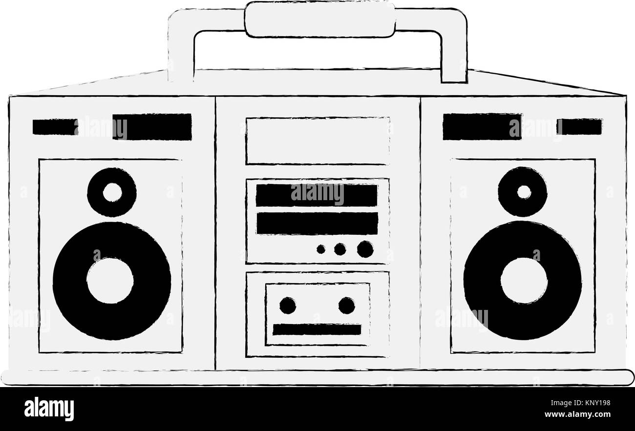 Old radio stereo Stock Vector Image & Art - Alamy