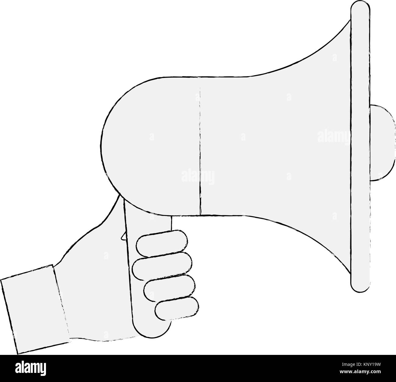 Hand holding bullhorn Stock Vector Image & Art Alamy