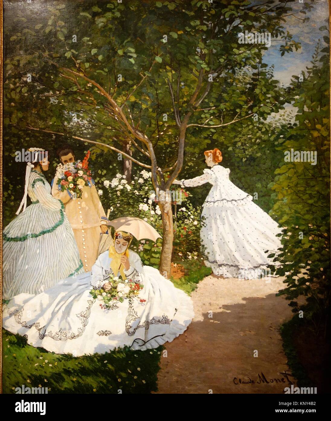 Femmes au Jardin. 1866. Claude Monet. Orsay Museum. Paris. France. Europe. Stock Photo