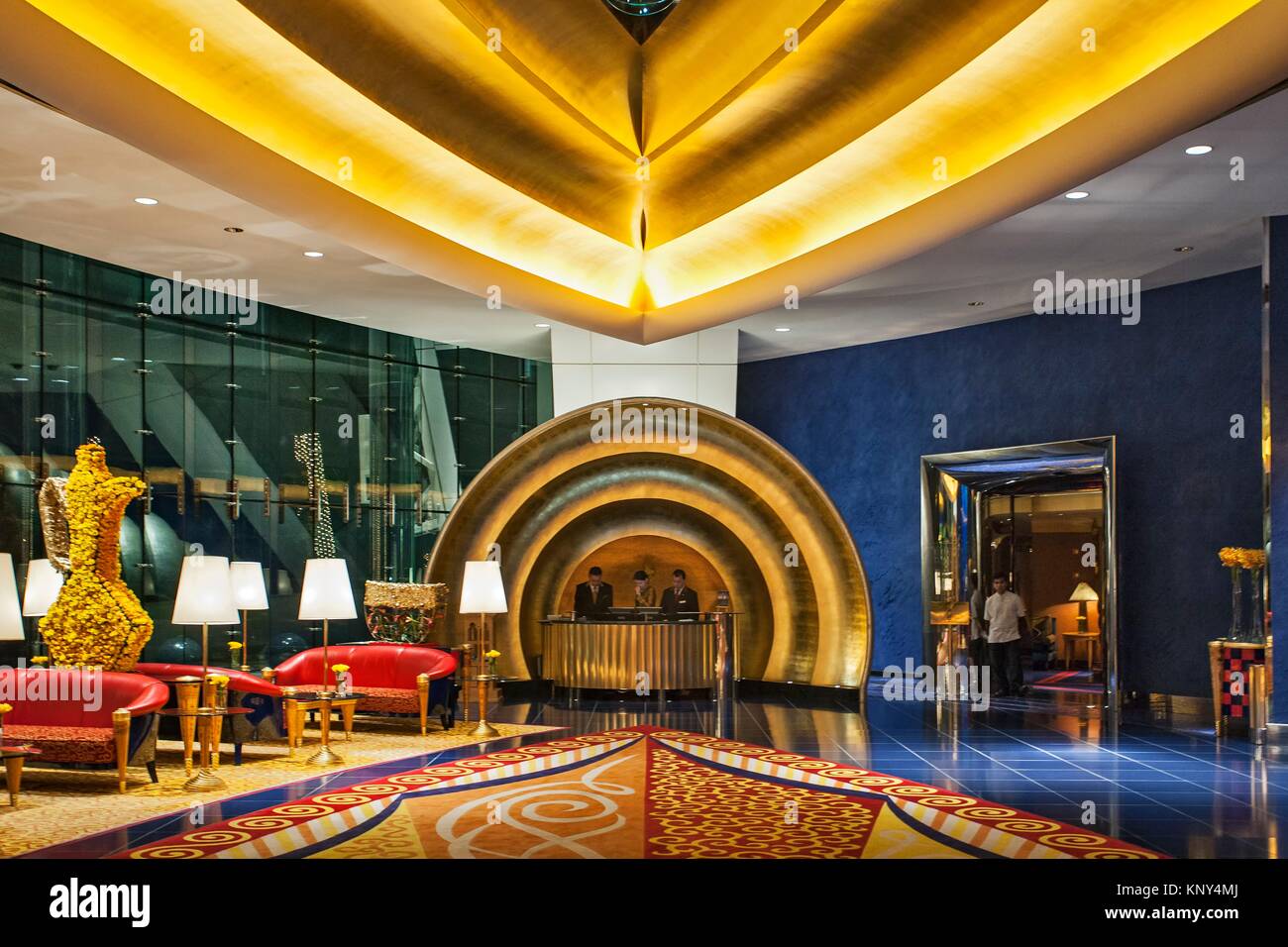 Burj Al Arab Dubai Hotel Inside High Resolution Stock Photography And