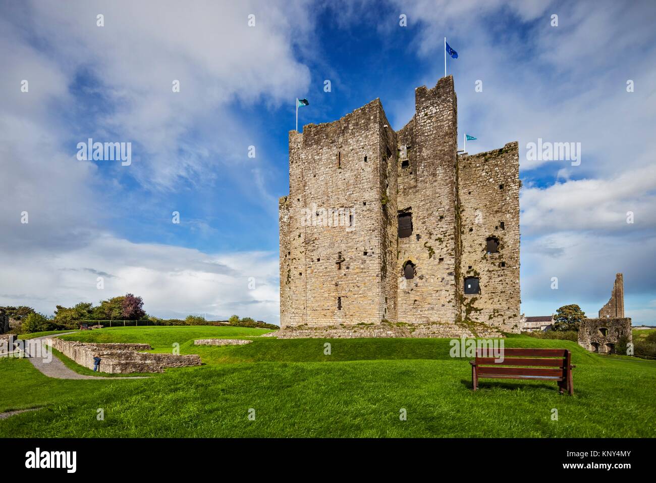 The keep of Trim Castle, the largest Norman Castle in Ireland, Trim, Co