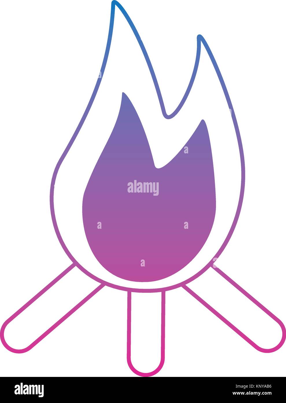 bonfire flame hot wooden warm icon Stock Vector Image & Art - Alamy