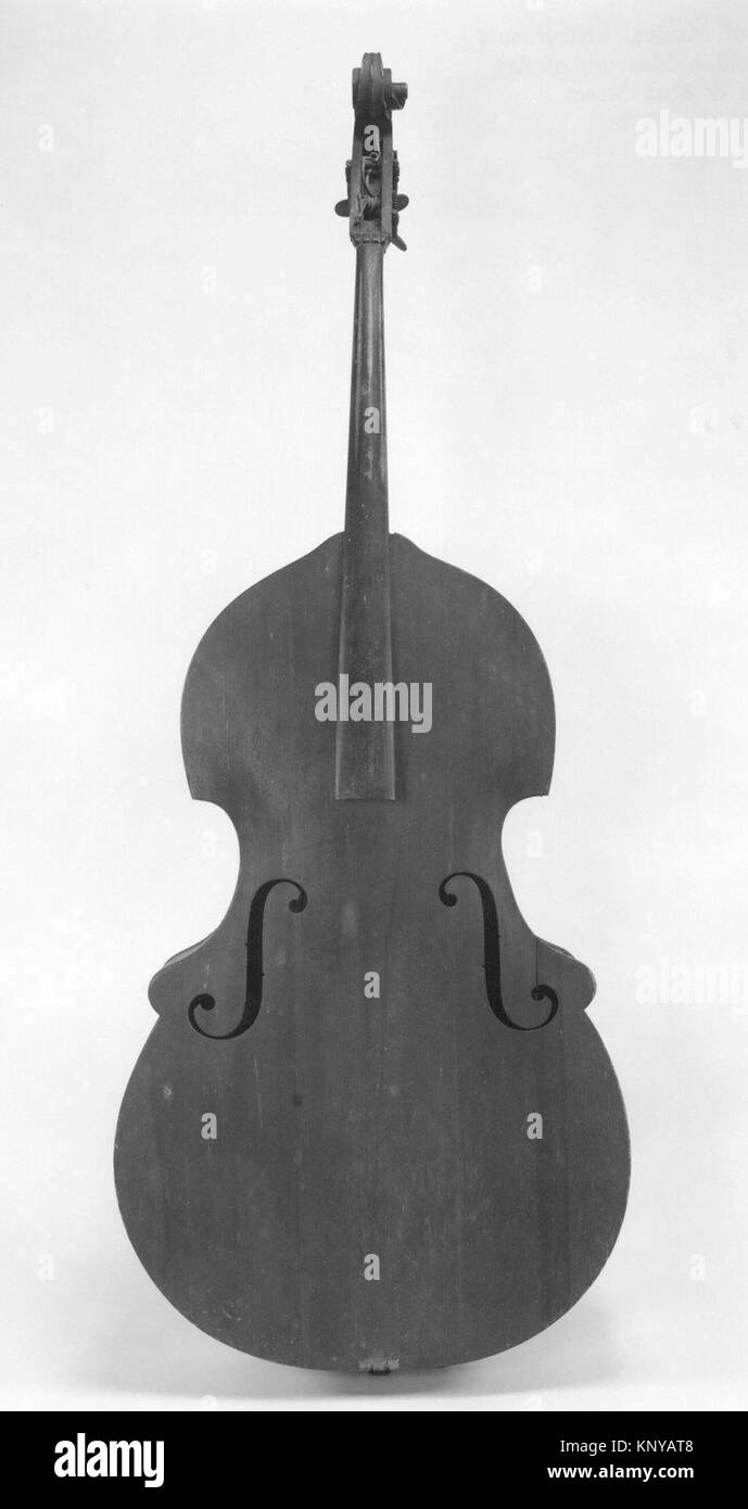 A bass viol, a historical stringed instrument with a wooden body and ...