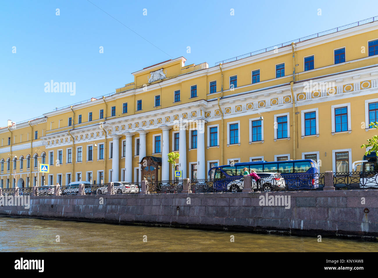 St. Petersburg, Russia - June 4 2017. Shuvalov palace. Yusupov Palace on Moika River Stock Photo