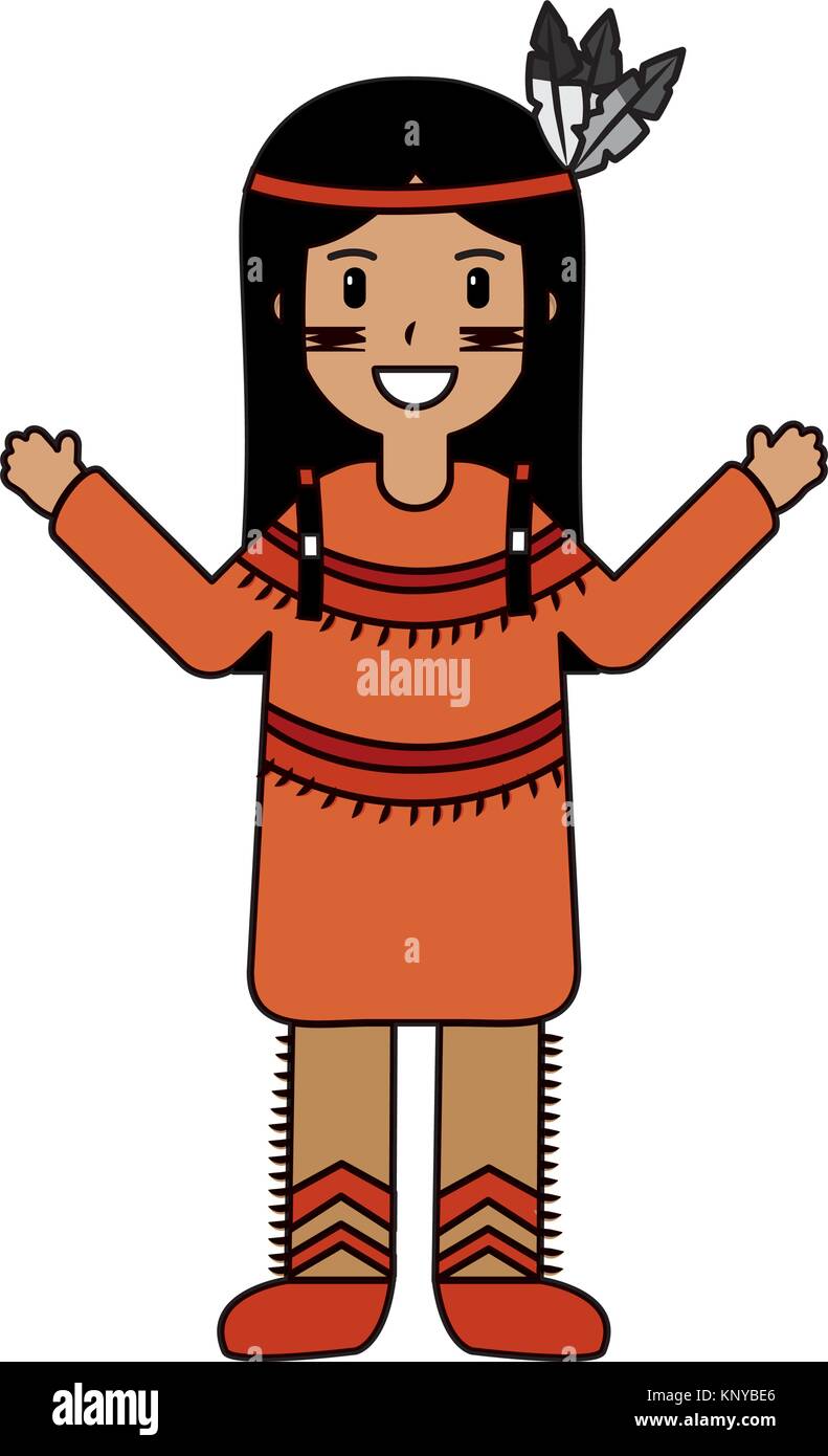Native american red clothing Cut Out Stock Images & Pictures - Alamy