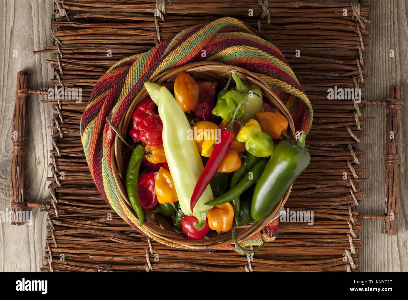 a bowl of mexican vegetables Stock Photo