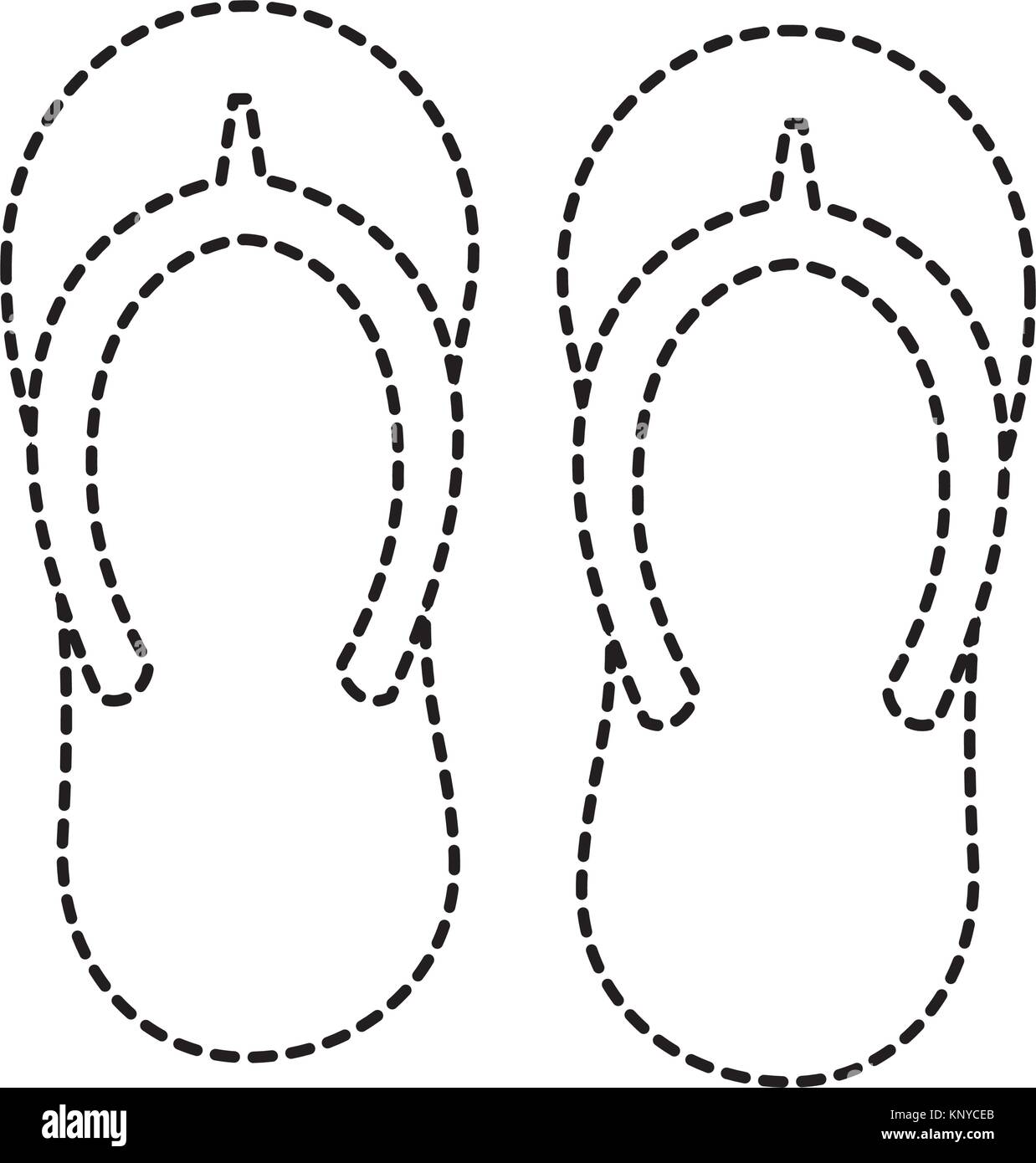beach pair flip flops accessories icon Stock Vector Image & Art - Alamy