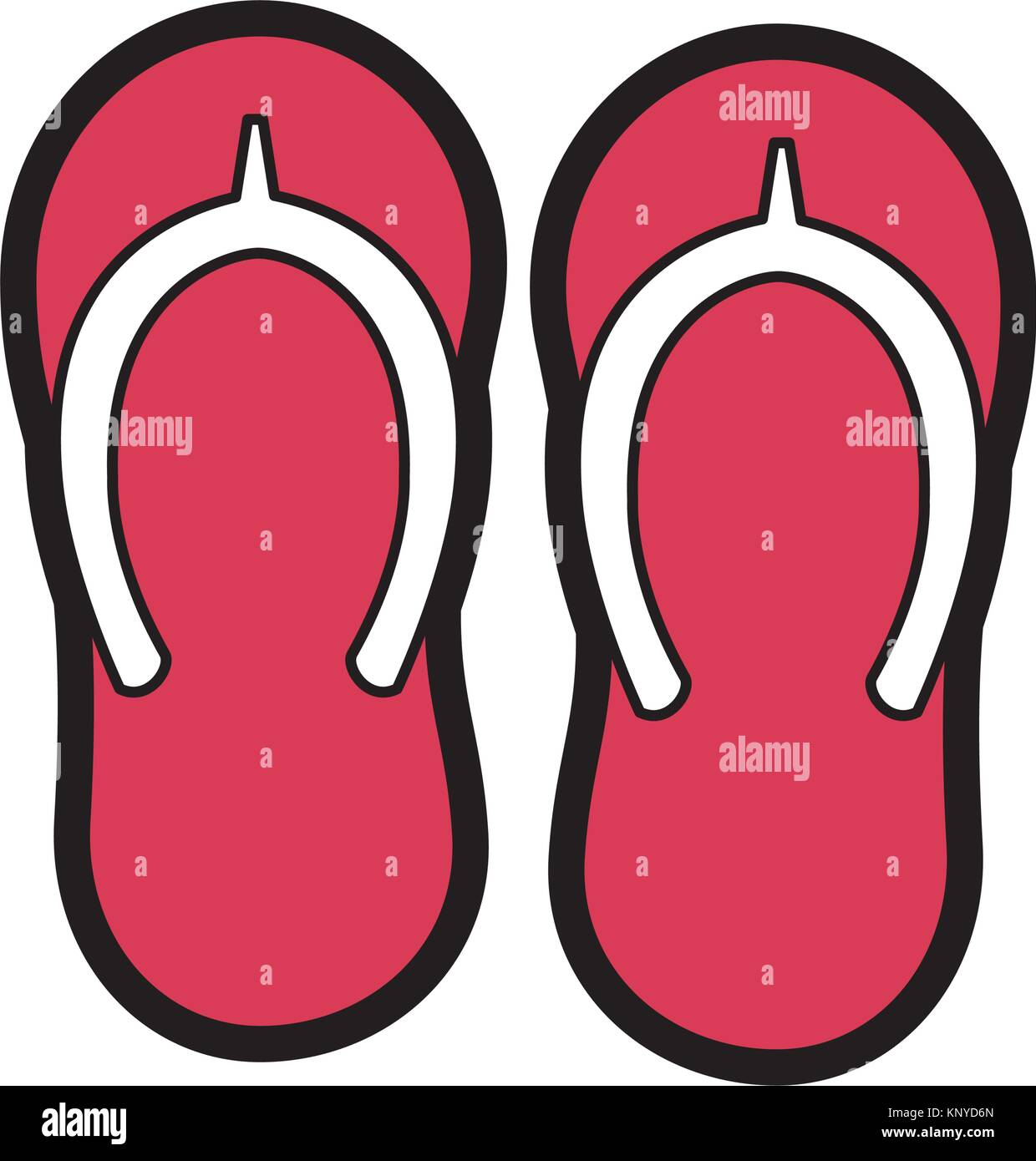 beach pair flip flops accessories icon Stock Vector Image & Art - Alamy