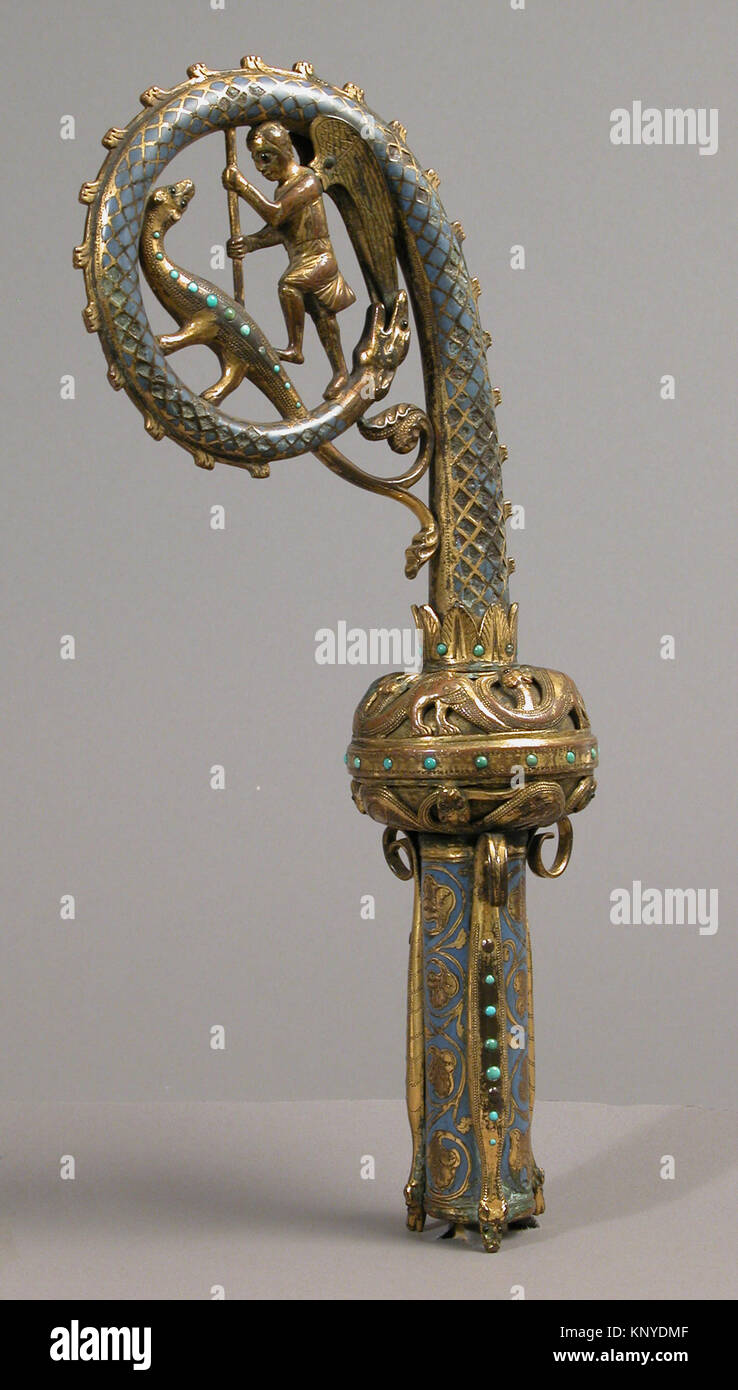 Head of a Crozier with Saint Michael Slaying the Dragon MET sf17-190 ...
