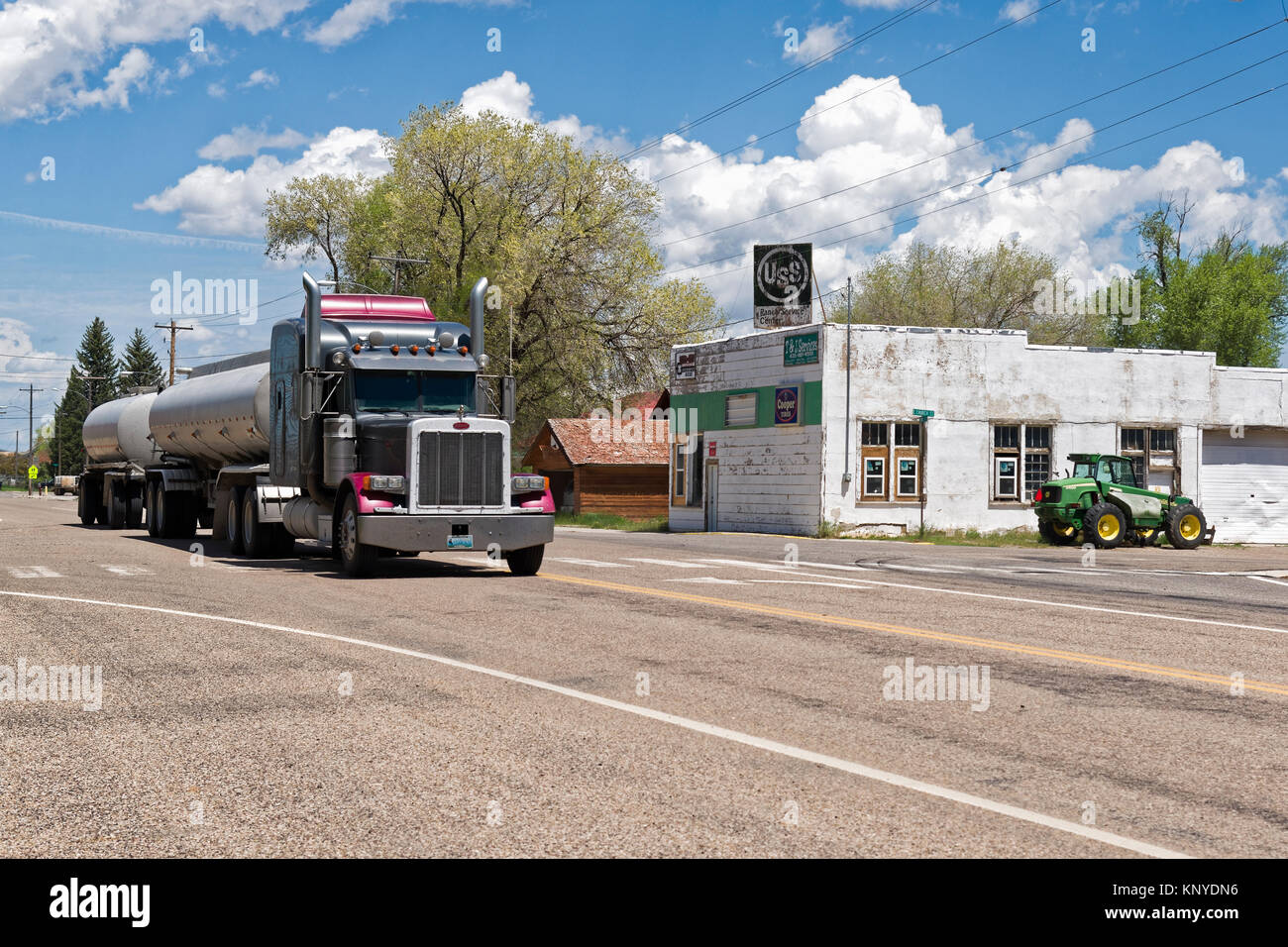 Randolph, United States June 02, 2015 Peterbilt truck with double