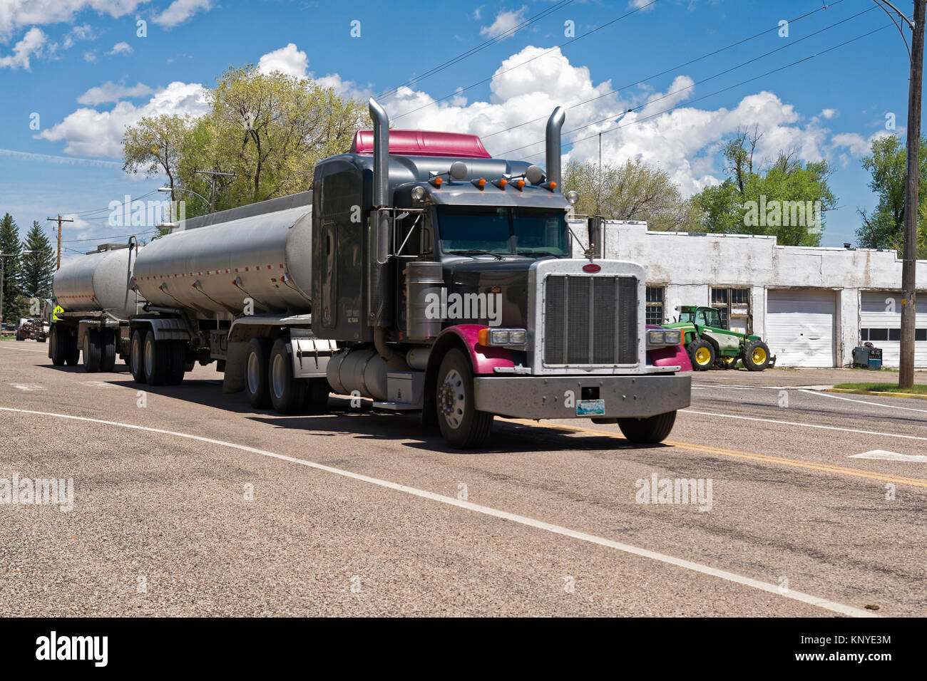 Randolph, United States June 02, 2015 Peterbilt truck with double