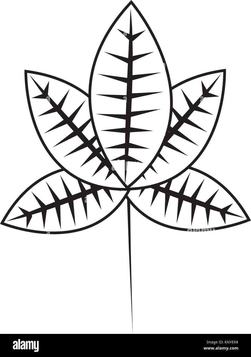 tropical leaf plant natural wild botanical Stock Vector Image & Art - Alamy