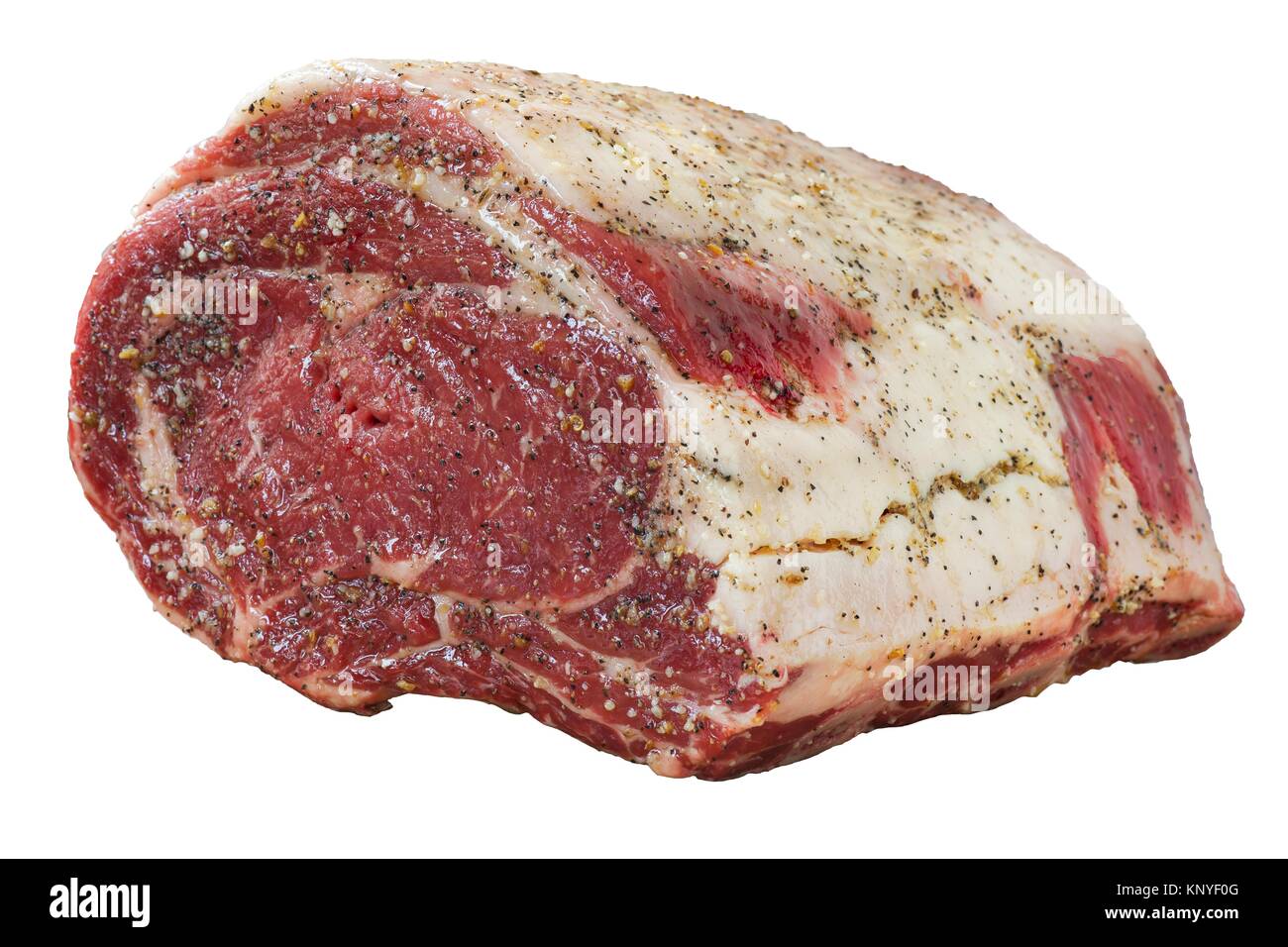 beautiful cut of prime rib beef roast Stock Photo Alamy