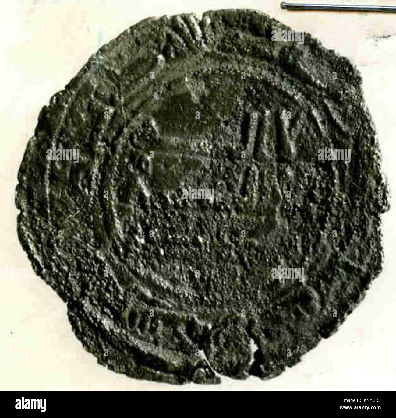 Coin With Inscription Historical coin from the MET collection, composed of metal with ...