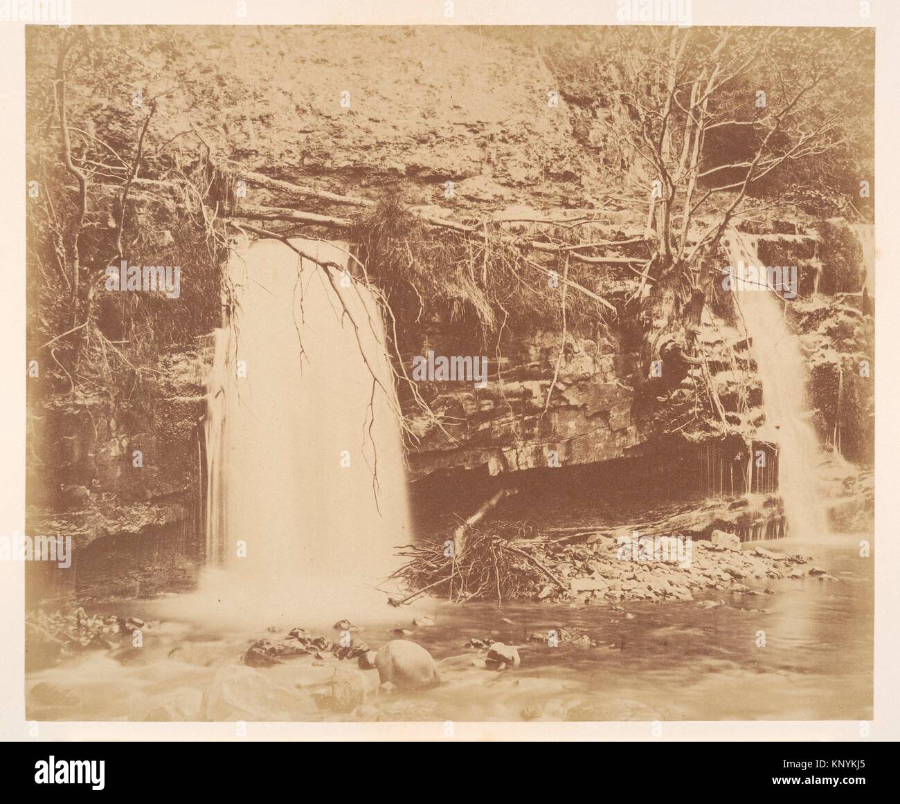 The Lower Fall. Artist: G. B. Gething (British); Date: 1856; Medium: Albumen silver print; Classification: Photographs Stock Photo
