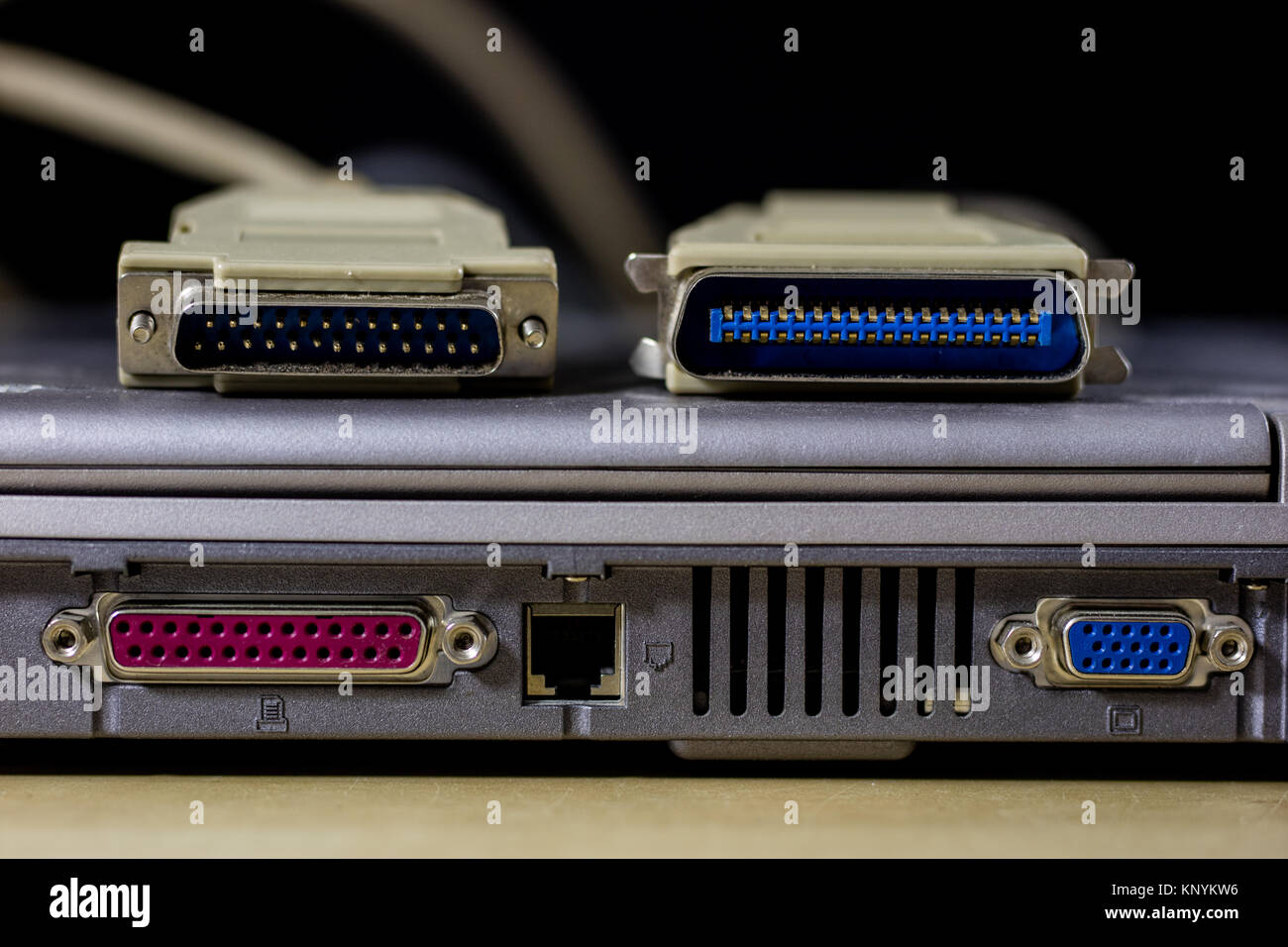 old computer wires. Cables lpt, com1 and com2 for desktop and laptop