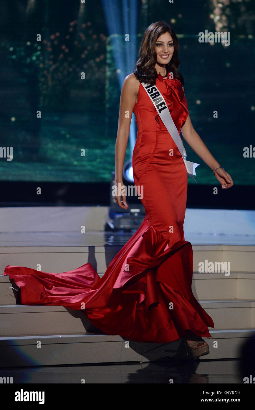 MIAMI, FL - JANUARY 21: Miss Israel Doron Matalon competes in the The 63rd Annual Miss Universe Preliminary Competition and National Costume Show, held at the U.S. Century Bank Arena at Florida International University on January 21, 2015 in Miami, Florida.  People:  Miss Israel Doron Matalon Stock Photo