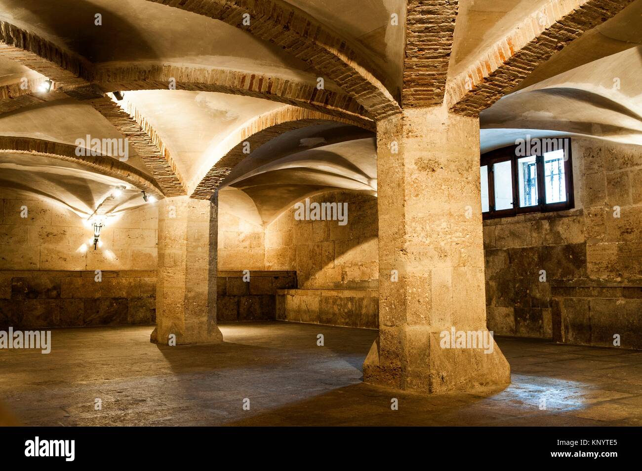 Basements of the Lonja de la Seda (Silk Exchange). Building of the