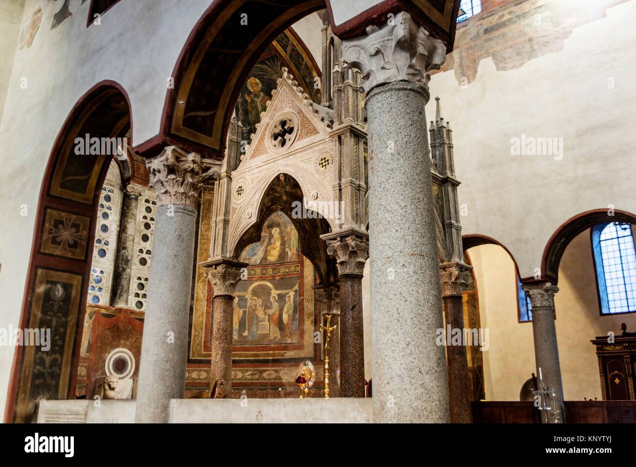 Santa Maria in Cosmedin (Basilica of Saint Mary in Cosmedin), Rome, Italy Stock Photo