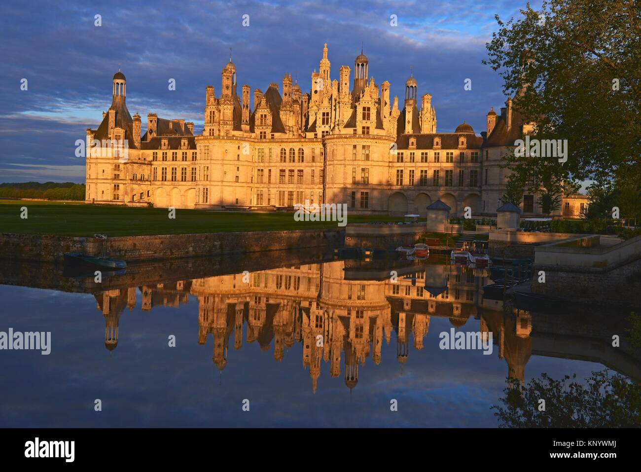 Chambord, Chambord Castle, Chateau de Chambord, Sunset, Loir et Cher