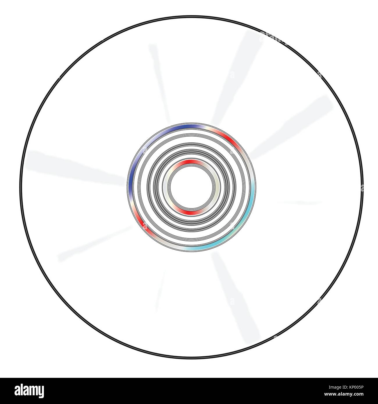 A blank CD disc over a white background Stock Vector Image & Art Alamy