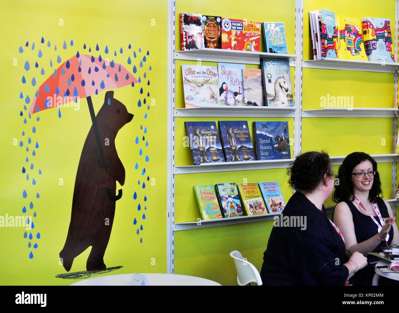 Bologna, Italy: a publisher stand at Bologna Children´s Book Fair Stock Photo