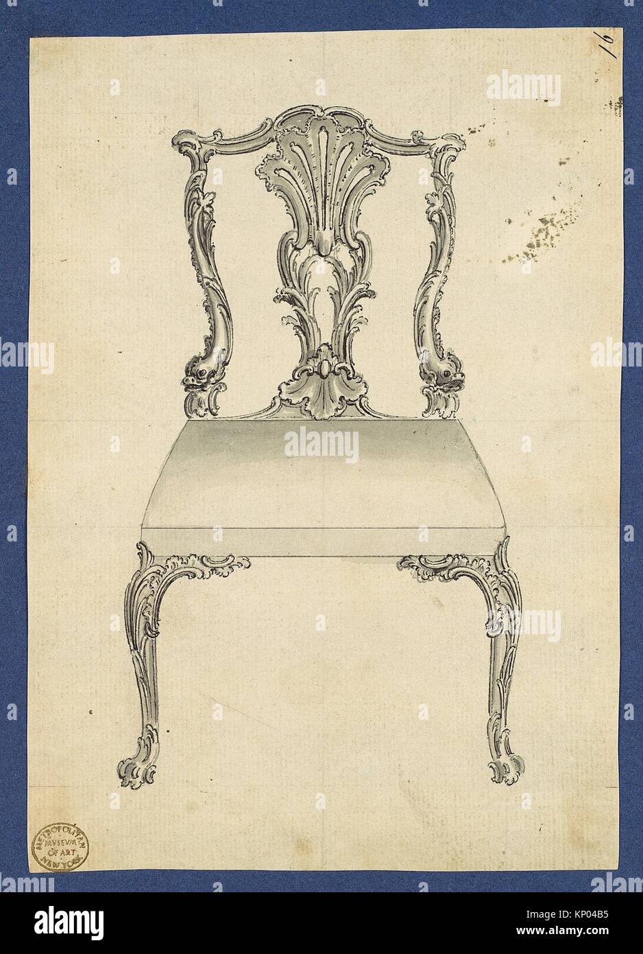 Chair, in Chippendale Drawings, Vol. I. Artist: Thomas Chippendale ...