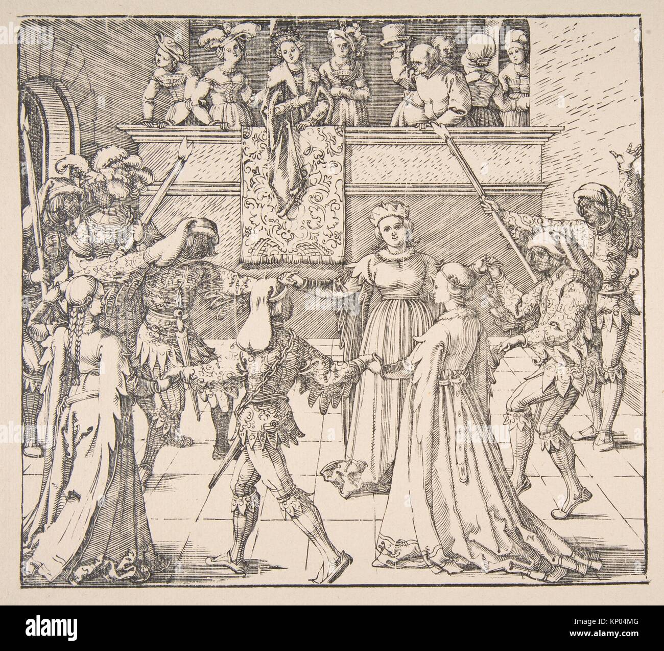 Masquerade Dance with Torches. Artist: Albrecht Dürer (German, Nuremberg 1471-1528 Nuremberg); Medium: Woodcut; Classification: Prints Stock Photo