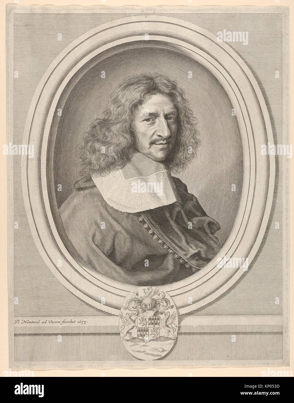 Louis Hesselin. Artist: Robert Nanteuil (French, Reims 1623-1678 Paris); Date: 1658; Medium: Engraving; first state of two (Petitjean & Wickert); Stock Photo