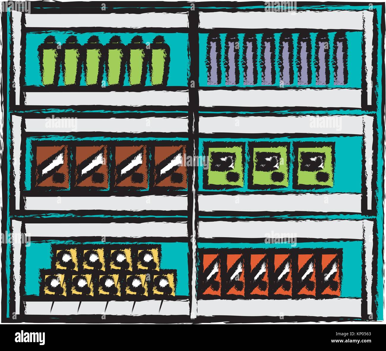 supermarket shelves design concept Stock Vector Image & Art Alamy