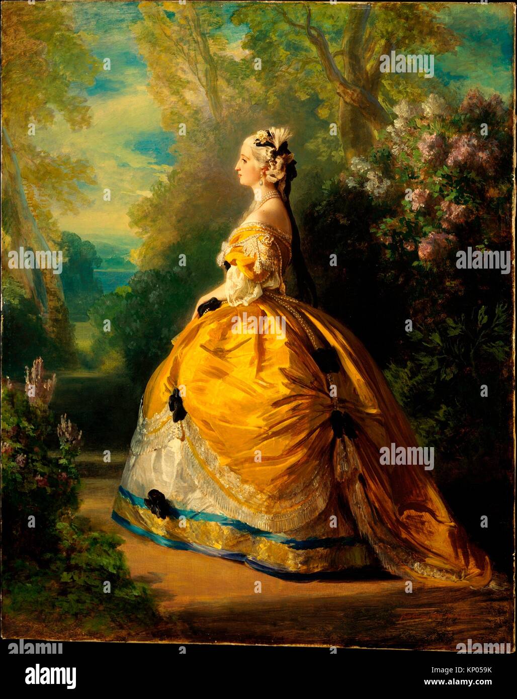 Eugenie de Montijo, Countess of Teba', 1849, Oil on canvas. FEDERICO DE  MADRAZO . TEBA CONDESA DE. Canvas Print