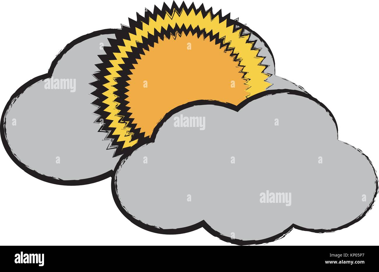 sun and cloud icon Stock Vector Image & Art - Alamy