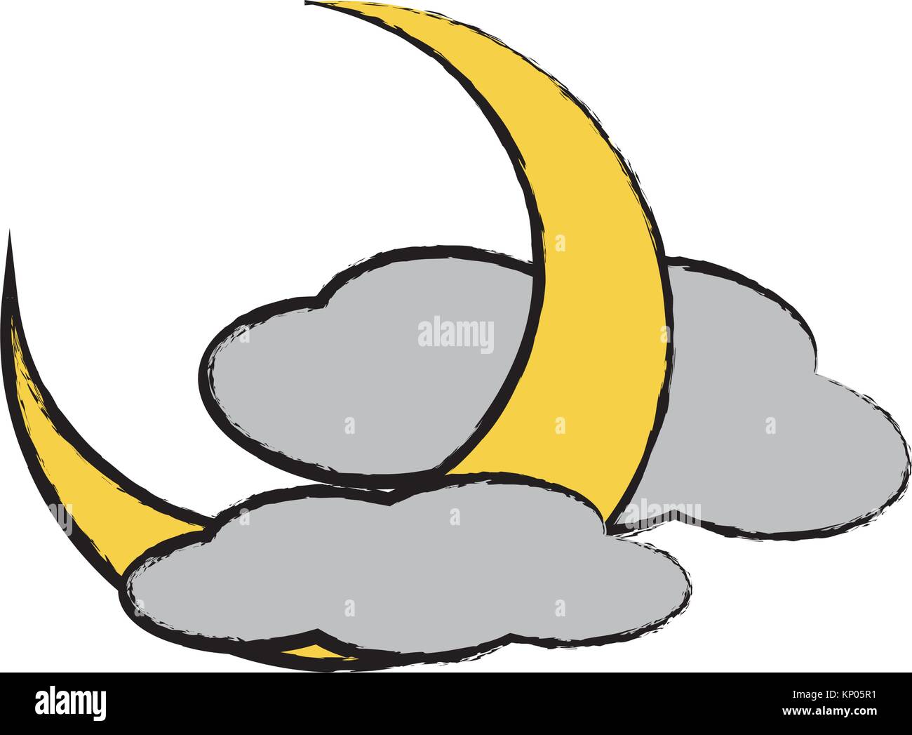 moon and clouds icon Stock Vector Image & Art - Alamy