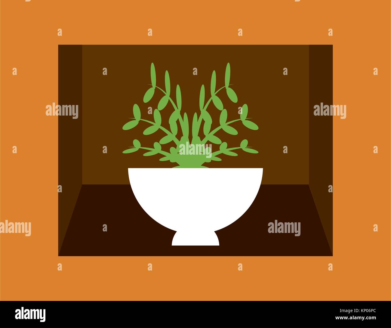 shelf with decorative objects Stock Vector Image & Art Alamy