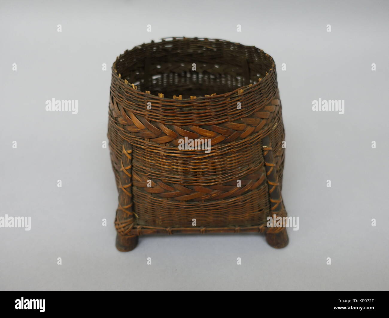 Basket (Lower Part). Date: 19th century; Culture: Japan; Medium: Rattan; Dimensions: H. 5 3/4 in. (14.6 cm); Classification: Basketry Stock Photo