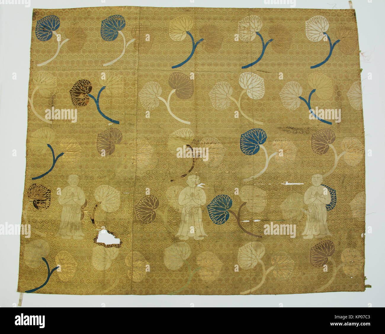 Textile. Period: Edo period (1615-1868); Date: 18th century; Culture: Japan; Dimensions: (inc..44): 37 1/2 x 40 1/2 in. (95.3 x 102.9 cm); Stock Photo