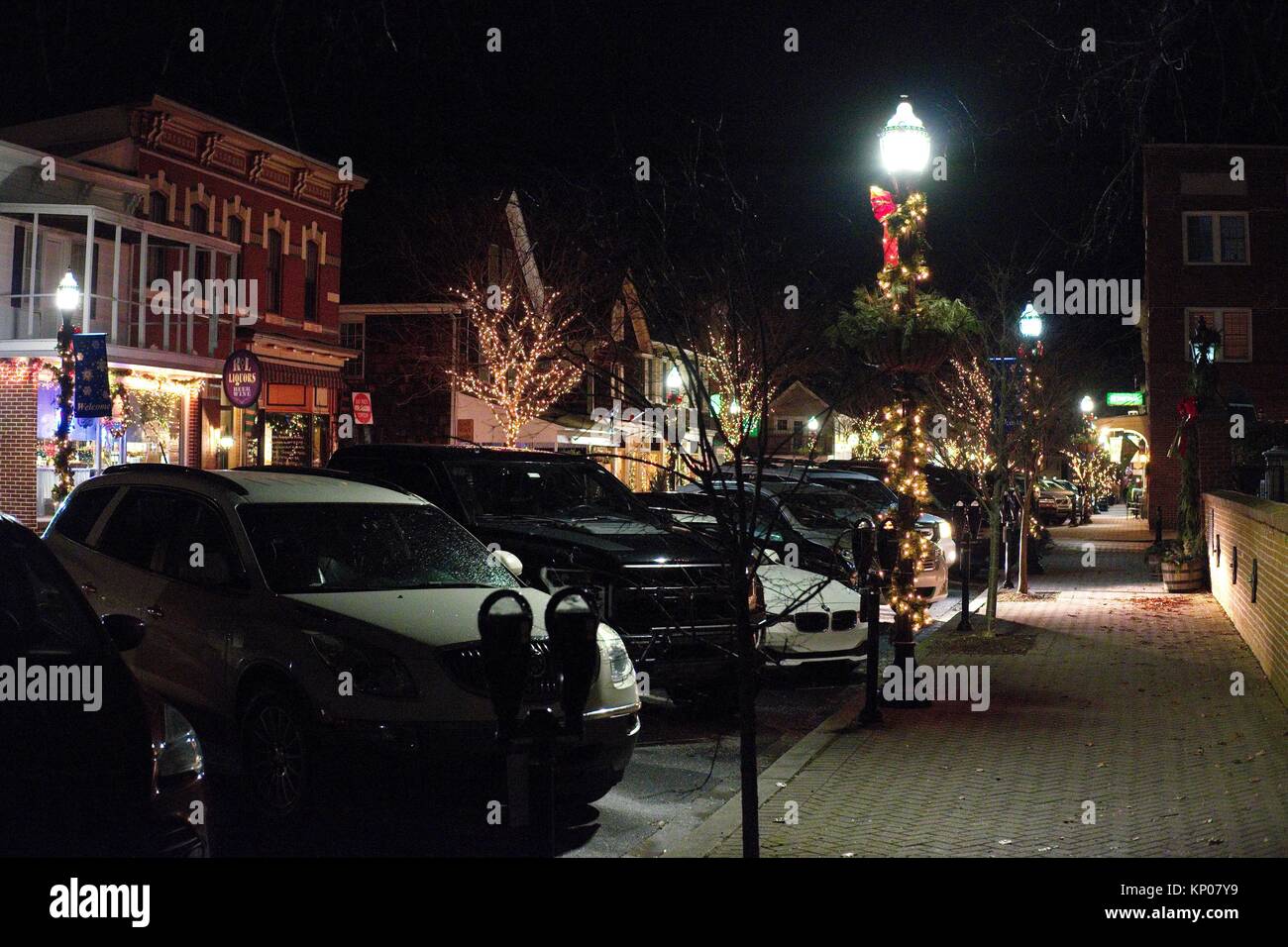 Street view of Lewes, Delaware during Christmas season Stock Photo Alamy