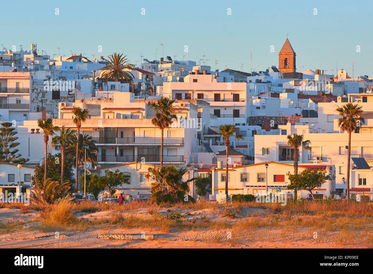 Beach and White Town, Conil De La Frontera. Editorial Image